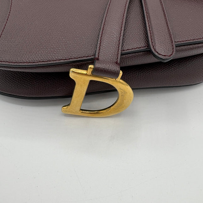 Sac Dior Saddle Moyen Prune
