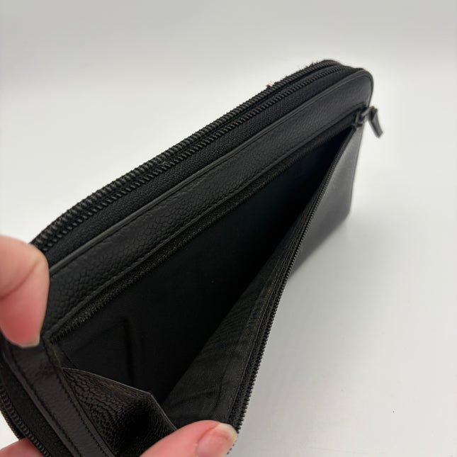 Portefeuille Chanel CC cuir grainé