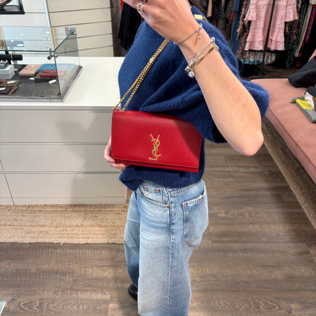 Sac Saint Laurent Kate Rouge