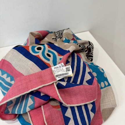 Châle Hermès Fantaisie d’Étriers 140cm