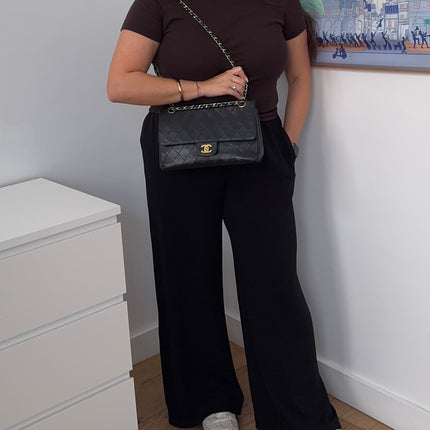 Sac Chanel Vintage Timeless 25cm Noir rabat droit