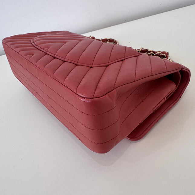 Sac Chanel Timeless 25 cm Chevrons Blush