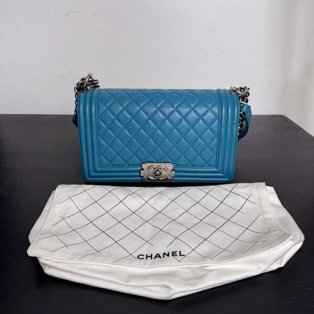 Sac Chanel Boy Medium Bleu