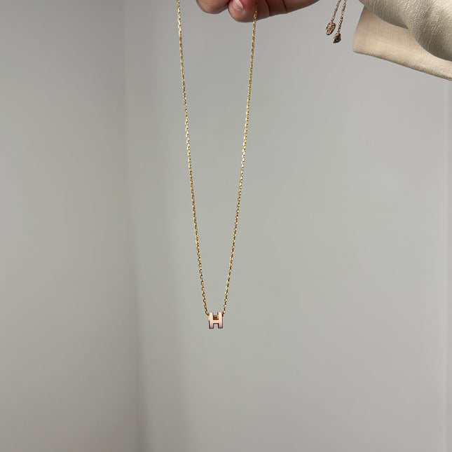 Collier Hermès Mini Pop H Rose dragée