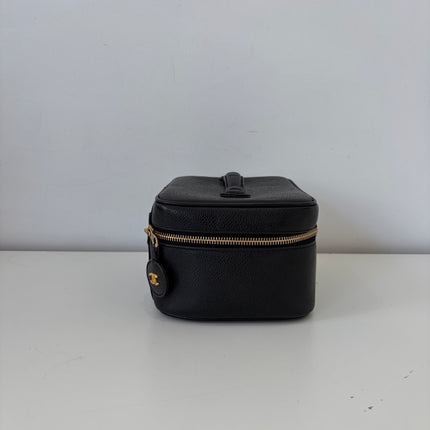 Vanity Chanel cuir caviar noir