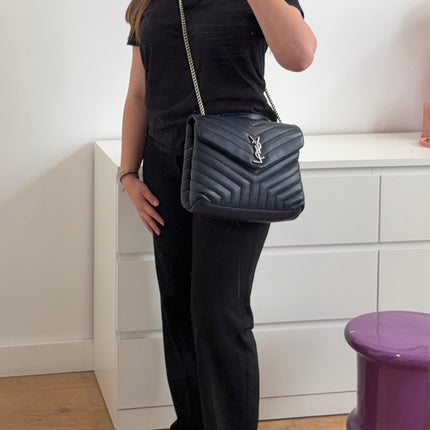Sac Saint Laurent Loulou Medium Marine