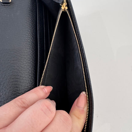 Sac Gucci Wallet on chain GG Marmont noir