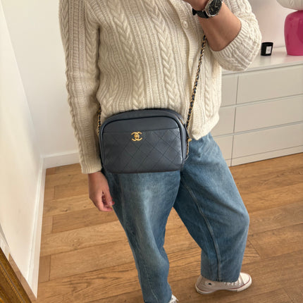 Sac Chanel Caméra bleu irisé