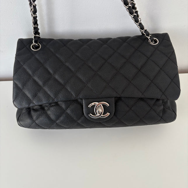 Sac Chanel single flap souple noir