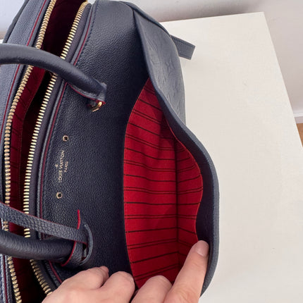Sac Louis Vuitton Speedy 30 Bandoulière Cuir Empreinte Marine