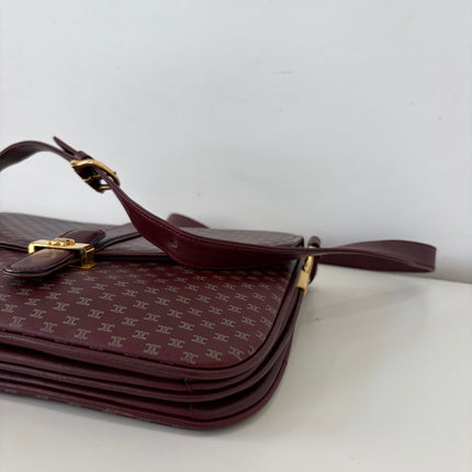 Sac Celine Bordeaux macadam bandoulière