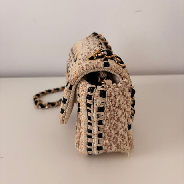 Sac Chanel Small tweed et raphia