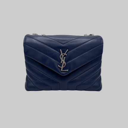 Sac Loulou Small Saint Laurent Bleu Marine