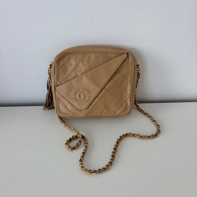 Sac Chanel Caméra Vintage beige