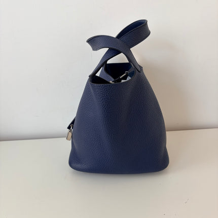 Sac Hermès Picotin 22 bleu marine