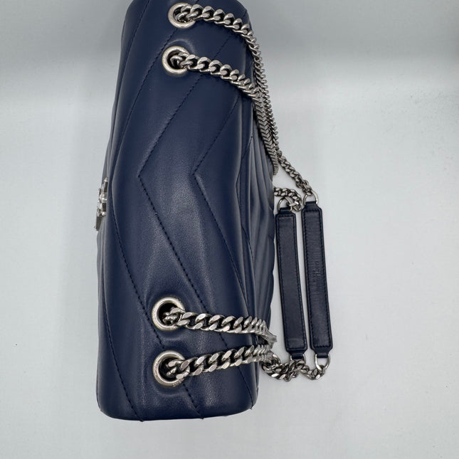 Sac Loulou Small Saint Laurent Bleu Marine