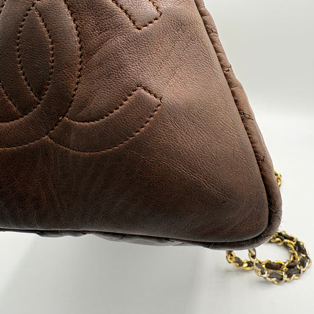 Sac shopping Chanel vintage chocolat