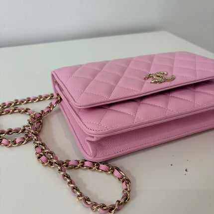 Sac Chanel Wallet on chain Rose bonbon