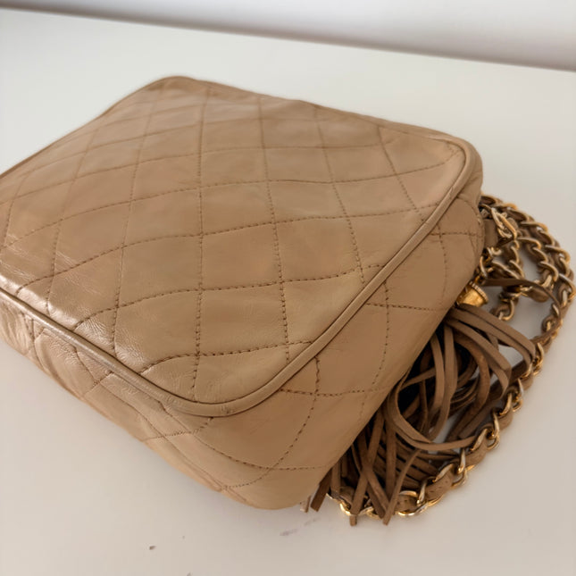 Sac Chanel Caméra Vintage beige