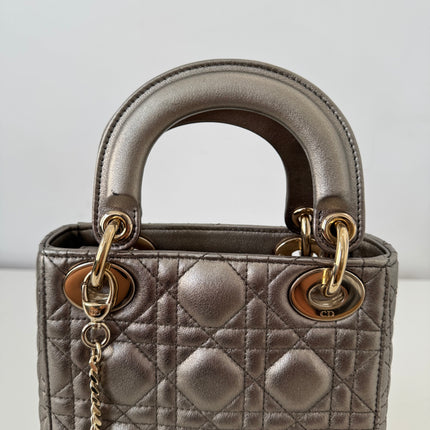 Sac Dior Mini Lady Dior bandoulière Mordoré