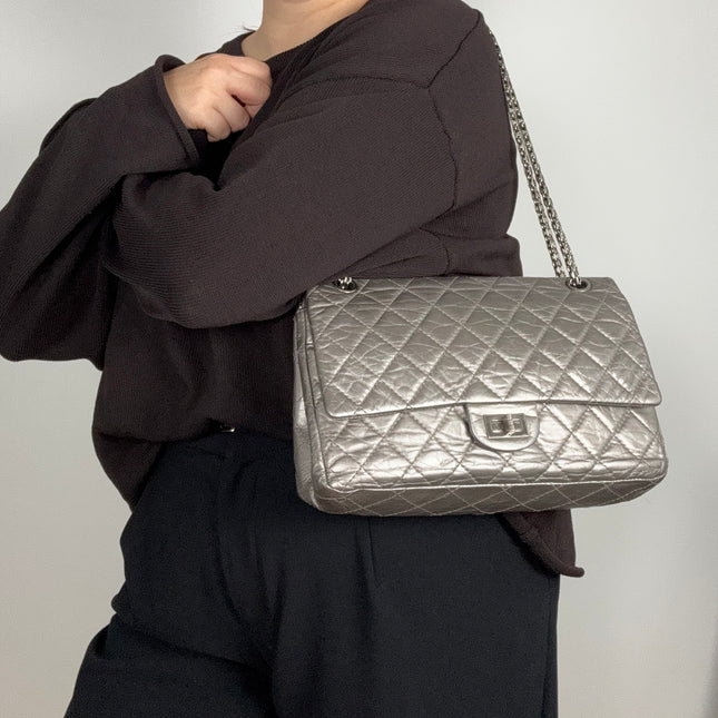 Sac 2.55 Chanel Grand Argent