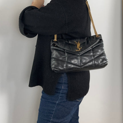 Sac Saint Laurent Puffer Small Noir