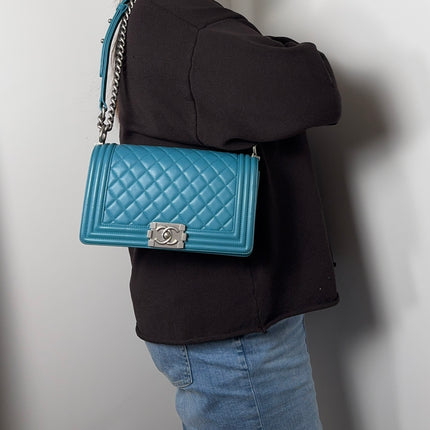 Sac Chanel Boy Medium Bleu
