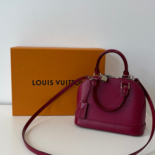 Sac Louis Vuitton BB Alma Cuir Épi Framboise