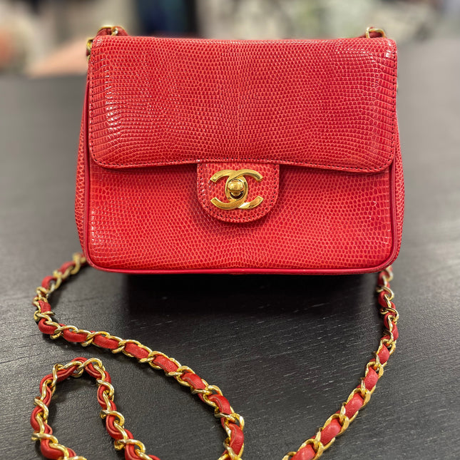 Sac Chanel Mini Square Lézard