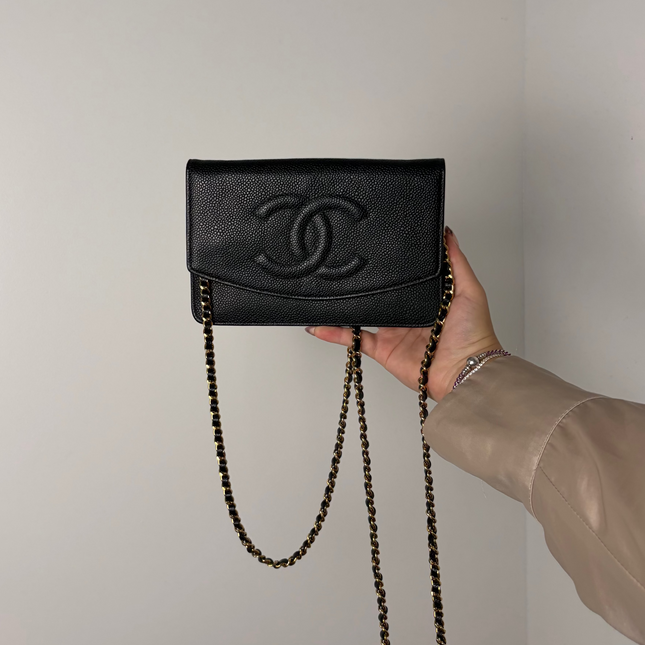 Sac Chanel Wallet On Chain Noir vintage
