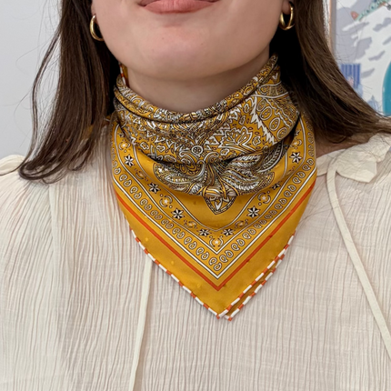 Bandana Hermès 55cm le jardin de la Mahari