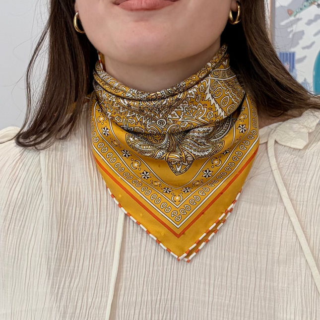 Bandana Hermès 55cm le jardin de la Mahari