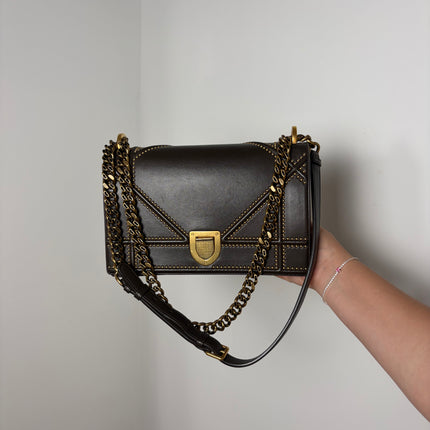 Sac Dior Diorama bandoulière Marron