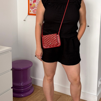 Sac Pochette Goyard Plumet bandoulière rouge