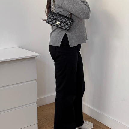 Petit sac chanel à rabat noir