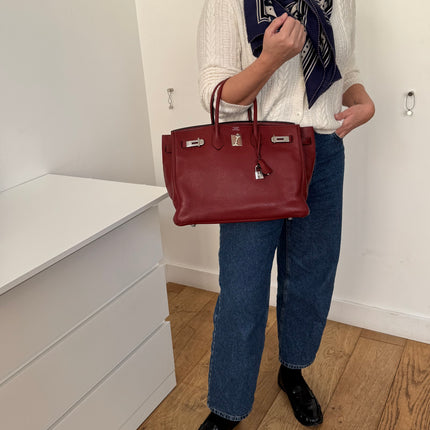 Sac Hermès Birkin 35 rouge H