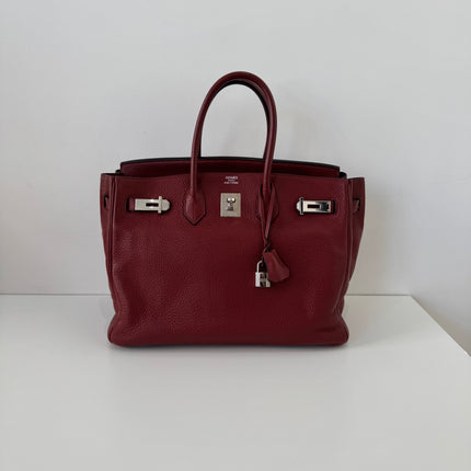 Sac Hermès Birkin 35 rouge H