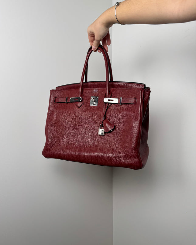 Sac Hermès Birkin 35 rouge H