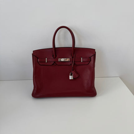 Sac Hermès Birkin 35 rouge H