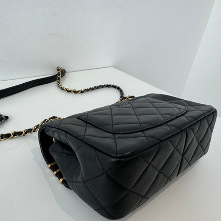 Mini Sac Chanel timeless Coco clips noir