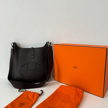 Sac Hermès Evelyne 29 Marron foncé