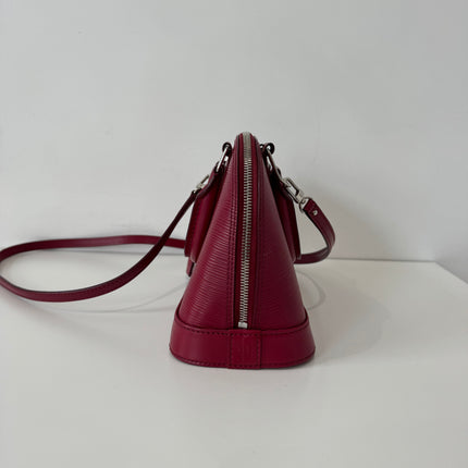 Sac Louis Vuitton bb Alma cuir épi framboise