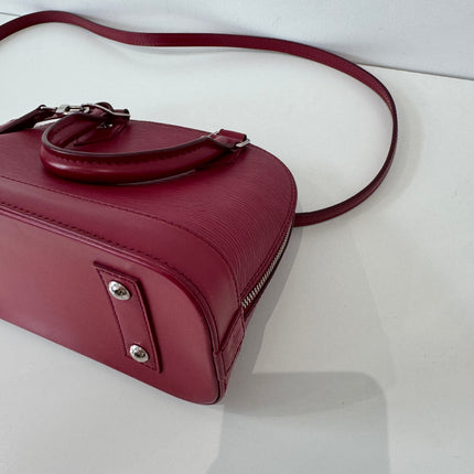 Sac Louis Vuitton bb Alma cuir épi framboise