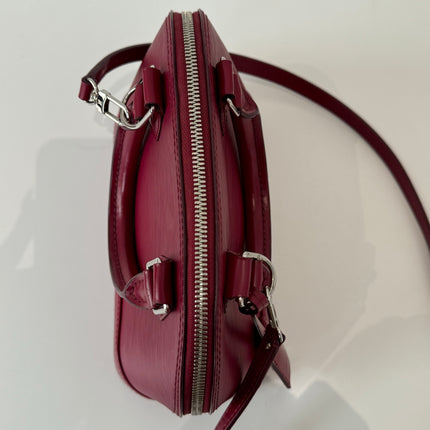 Sac Louis Vuitton bb Alma cuir épi framboise