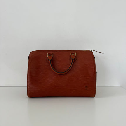 Sac Louis Vuitton Speedy 30 cuir épi cognac