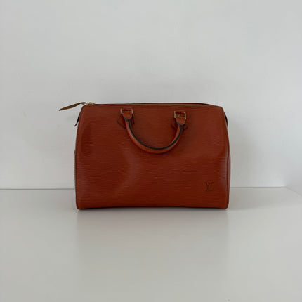 Sac Louis Vuitton Speedy 30 cuir épi cognac