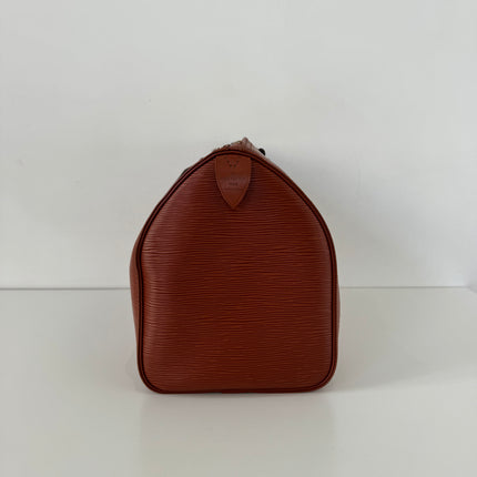 Sac Louis Vuitton Speedy 30 cuir épi cognac