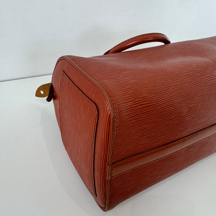 Sac Louis Vuitton Speedy 30 cuir épi cognac
