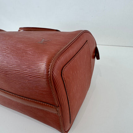 Sac Louis Vuitton Speedy 30 cuir épi cognac