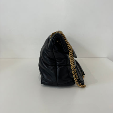 Sac Saint Laurent Loulou Puffer small Noir